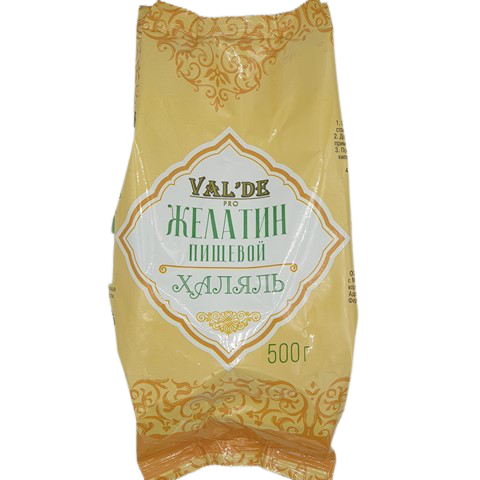 Желатин гранулированный халяль Val'de , Россия,  опт 500 гр