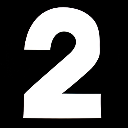 Трафарет для торта "Цифра 2", высота 25 см, пластик
