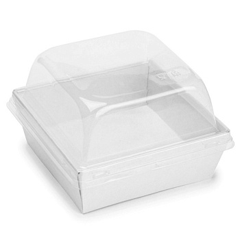 Коробка для бенто-торта и моти Forg SmartPack 550, белая, 11,2*11,2*8,5 см