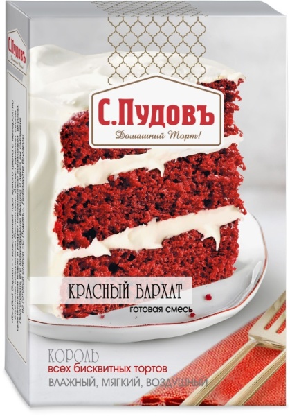 Смесь для выпечки "Торт Красный бархат" С.Пудовъ, 400 гр