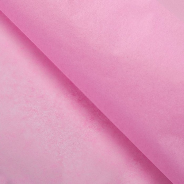 Бумага упаковочная тишью, Розовый, 50 см х 66 см, набор 10 шт