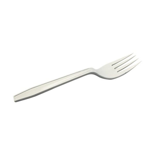 Вилка для бенто-торта биоразлагаемая ECO Fork white, бежевая, 15 см
