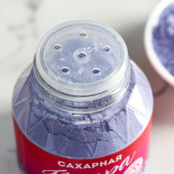 Нетающая сахарная пудра KONFINETTA, сиреневая, 100 г.